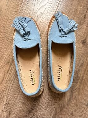 Fratelli Rossetti Made in Italy Blue Suede Tassel Loafers